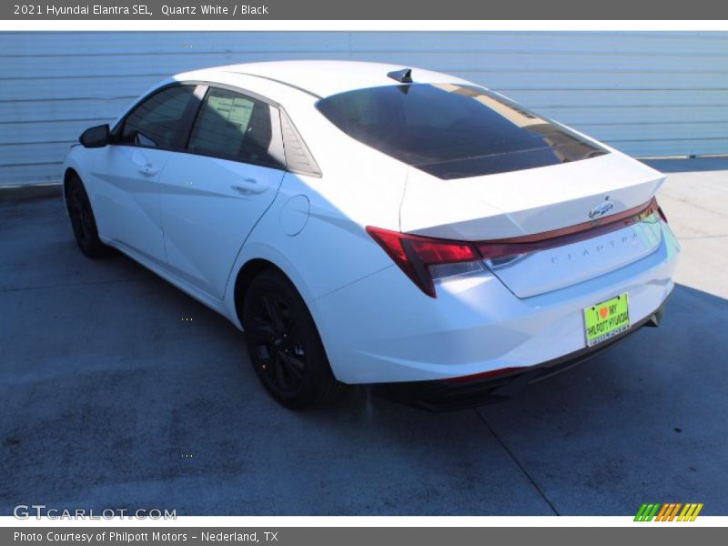 Quartz White / Black 2021 Hyundai Elantra SEL