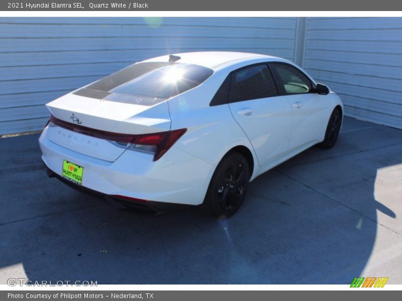 Quartz White / Black 2021 Hyundai Elantra SEL