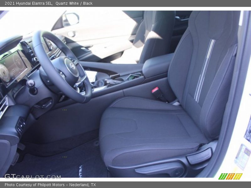 Quartz White / Black 2021 Hyundai Elantra SEL
