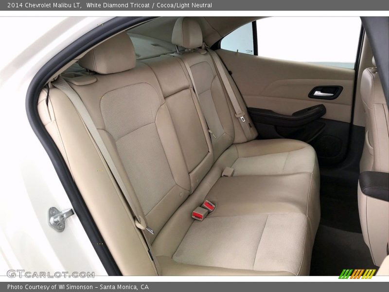 White Diamond Tricoat / Cocoa/Light Neutral 2014 Chevrolet Malibu LT