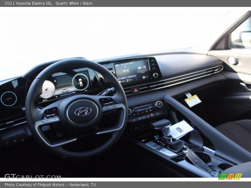 Quartz White / Black 2021 Hyundai Elantra SEL