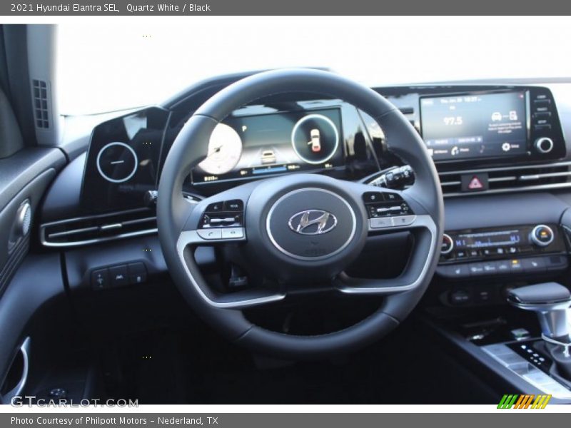 Quartz White / Black 2021 Hyundai Elantra SEL