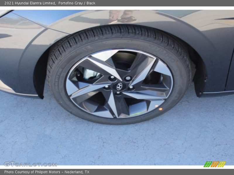 Portofino Gray / Black 2021 Hyundai Elantra Limited