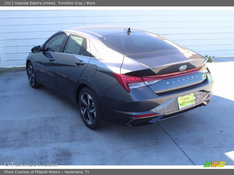 Portofino Gray / Black 2021 Hyundai Elantra Limited