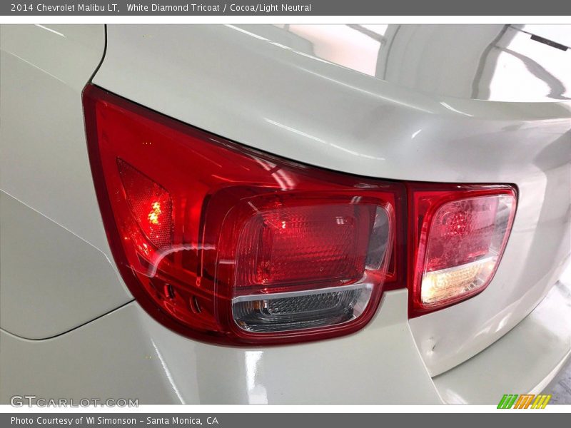 White Diamond Tricoat / Cocoa/Light Neutral 2014 Chevrolet Malibu LT