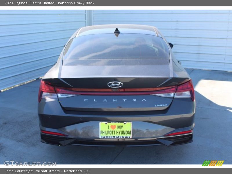 Portofino Gray / Black 2021 Hyundai Elantra Limited