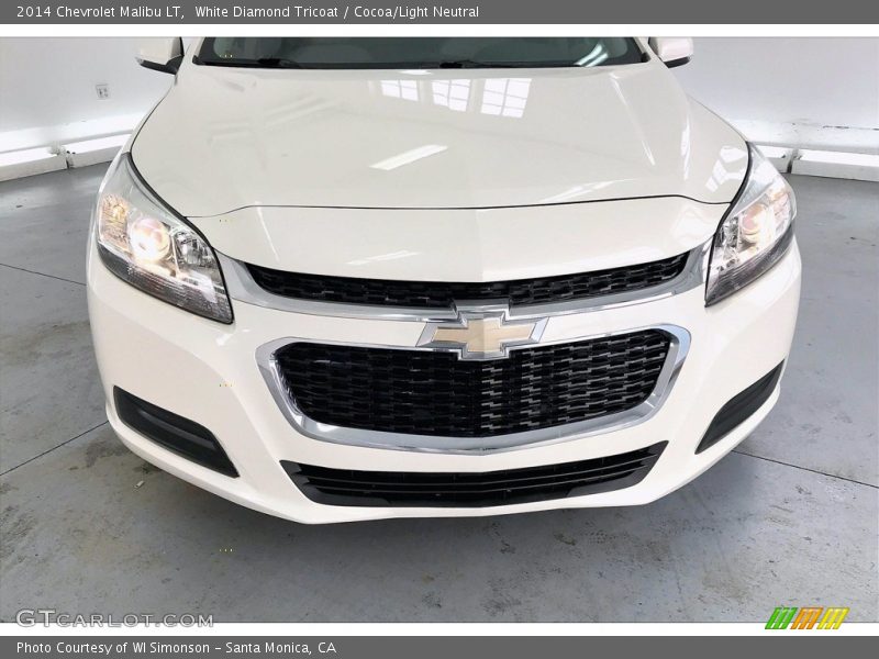 White Diamond Tricoat / Cocoa/Light Neutral 2014 Chevrolet Malibu LT