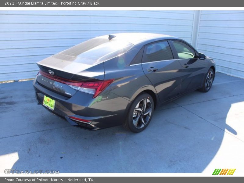 Portofino Gray / Black 2021 Hyundai Elantra Limited