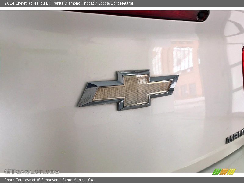 White Diamond Tricoat / Cocoa/Light Neutral 2014 Chevrolet Malibu LT
