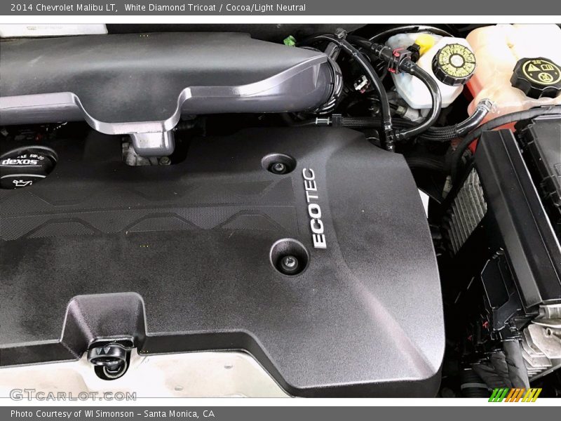 White Diamond Tricoat / Cocoa/Light Neutral 2014 Chevrolet Malibu LT