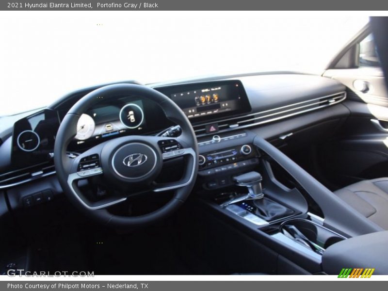 Portofino Gray / Black 2021 Hyundai Elantra Limited