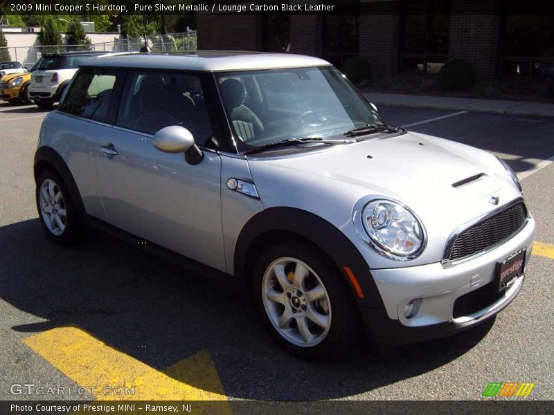 Pure Silver Metallic / Lounge Carbon Black Leather 2009 Mini Cooper S Hardtop