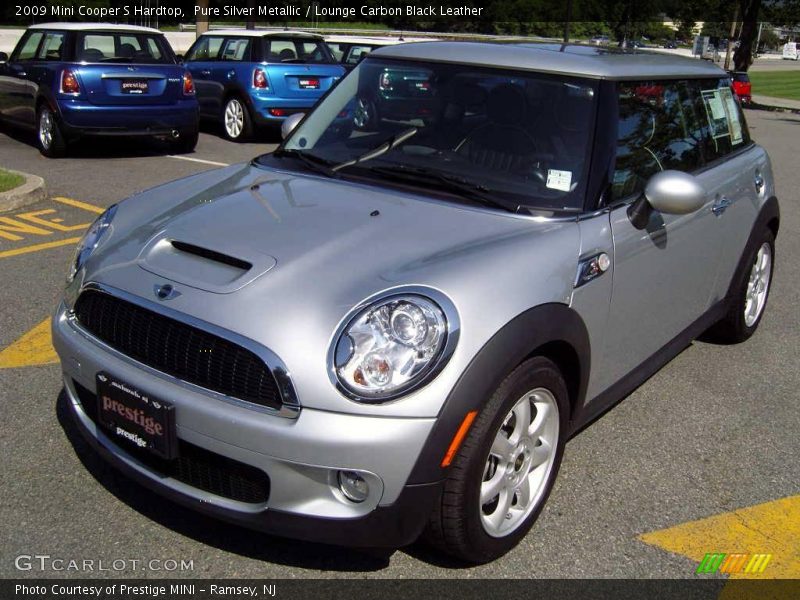 Pure Silver Metallic / Lounge Carbon Black Leather 2009 Mini Cooper S Hardtop