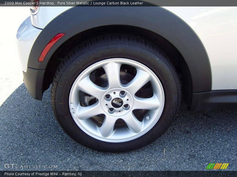 Pure Silver Metallic / Lounge Carbon Black Leather 2009 Mini Cooper S Hardtop