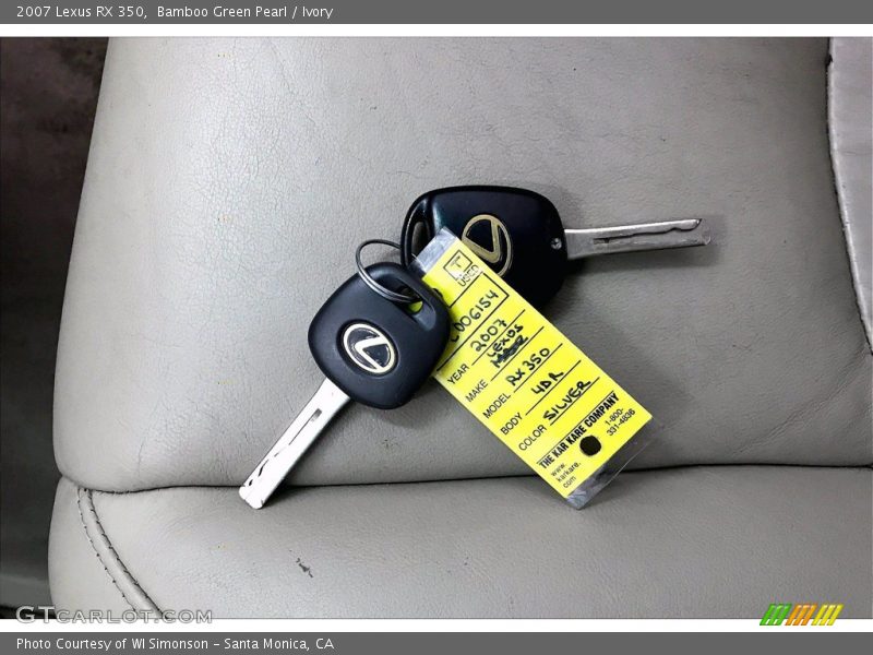 Bamboo Green Pearl / Ivory 2007 Lexus RX 350
