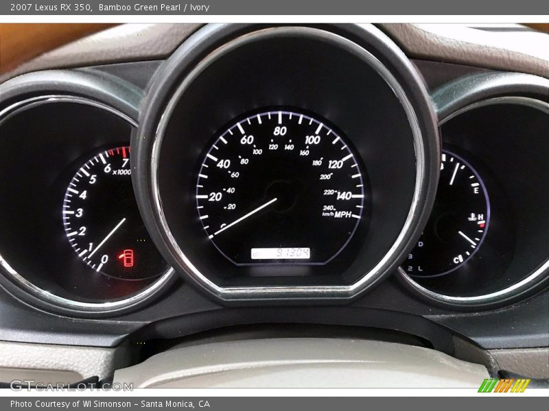 Bamboo Green Pearl / Ivory 2007 Lexus RX 350