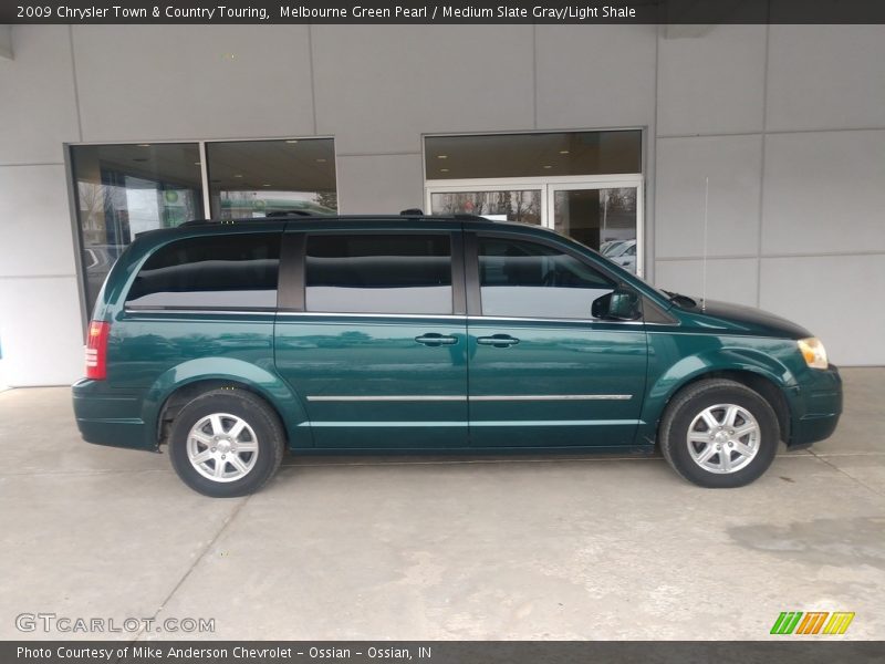 Melbourne Green Pearl / Medium Slate Gray/Light Shale 2009 Chrysler Town & Country Touring