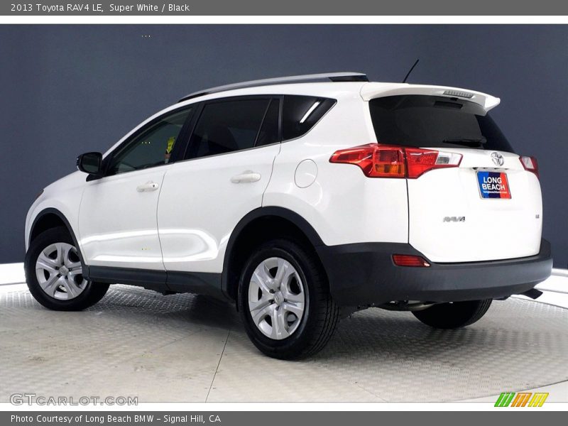 Super White / Black 2013 Toyota RAV4 LE