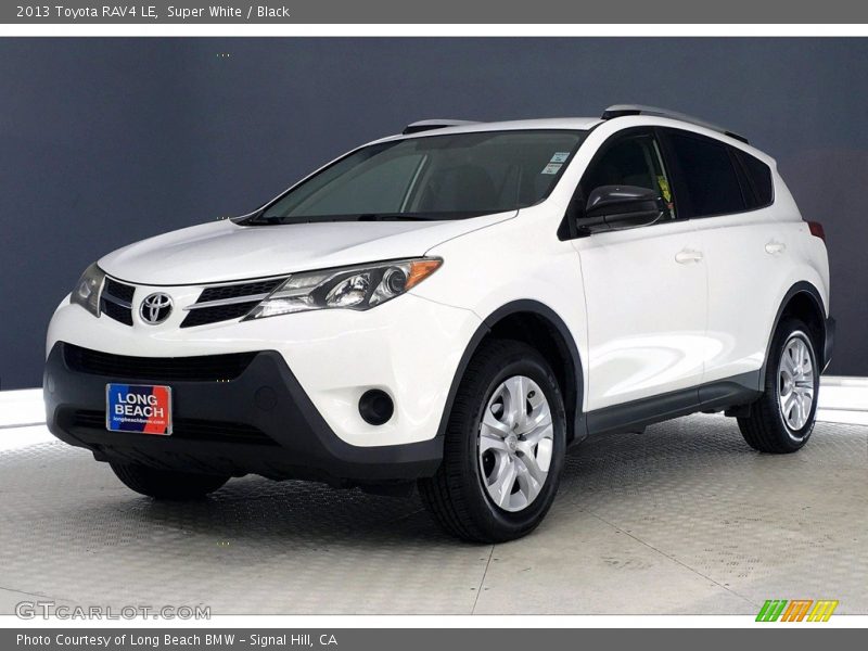 Super White / Black 2013 Toyota RAV4 LE