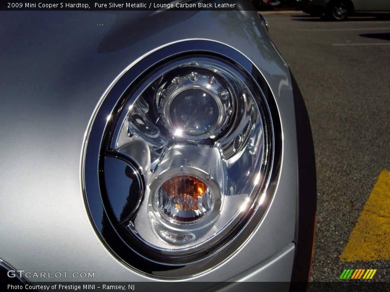 Pure Silver Metallic / Lounge Carbon Black Leather 2009 Mini Cooper S Hardtop