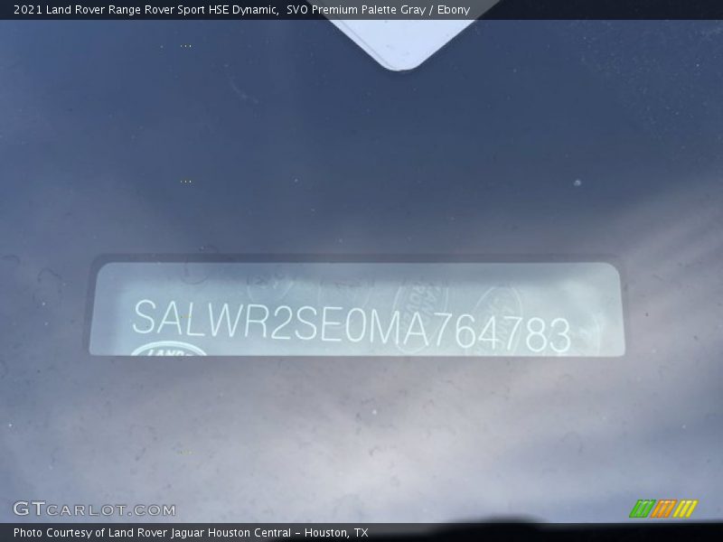 SVO Premium Palette Gray / Ebony 2021 Land Rover Range Rover Sport HSE Dynamic