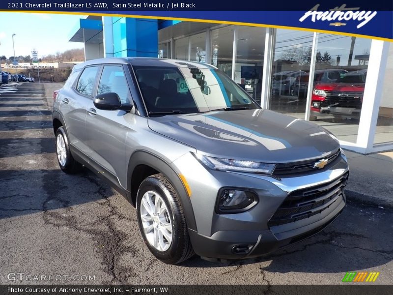 Satin Steel Metallic / Jet Black 2021 Chevrolet TrailBlazer LS AWD