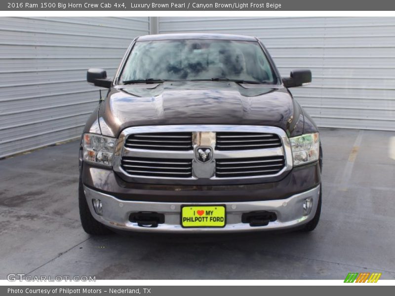 Luxury Brown Pearl / Canyon Brown/Light Frost Beige 2016 Ram 1500 Big Horn Crew Cab 4x4