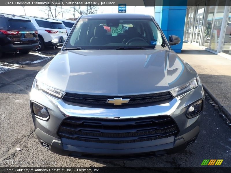 Satin Steel Metallic / Jet Black 2021 Chevrolet TrailBlazer LS AWD