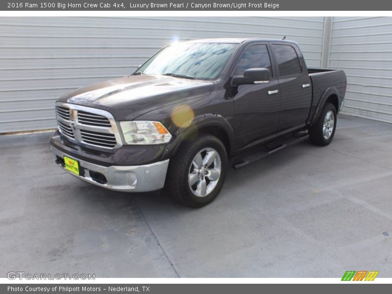 Luxury Brown Pearl / Canyon Brown/Light Frost Beige 2016 Ram 1500 Big Horn Crew Cab 4x4