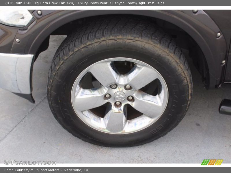 Luxury Brown Pearl / Canyon Brown/Light Frost Beige 2016 Ram 1500 Big Horn Crew Cab 4x4