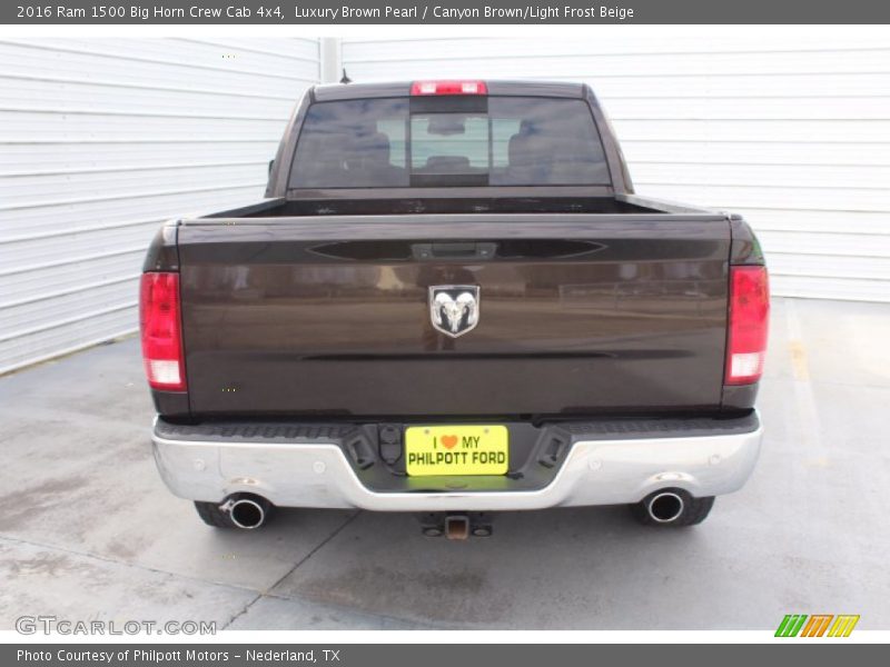 Luxury Brown Pearl / Canyon Brown/Light Frost Beige 2016 Ram 1500 Big Horn Crew Cab 4x4