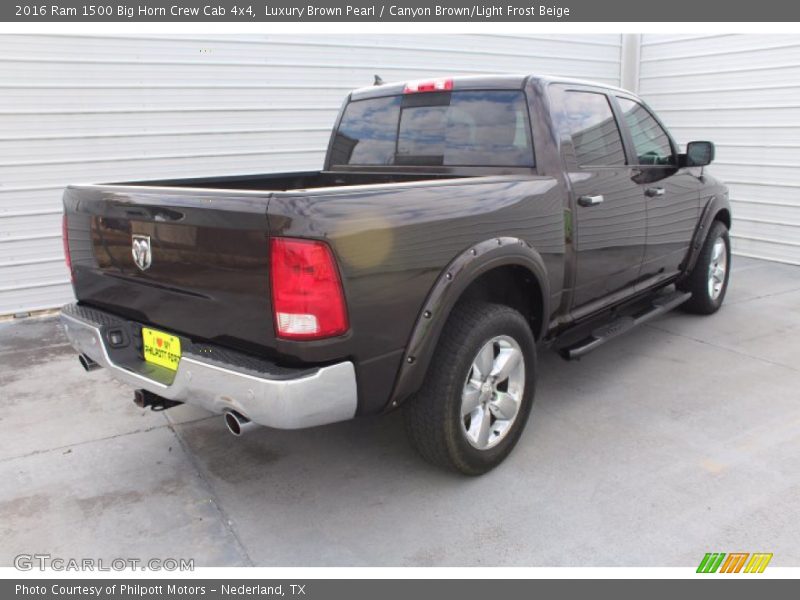 Luxury Brown Pearl / Canyon Brown/Light Frost Beige 2016 Ram 1500 Big Horn Crew Cab 4x4
