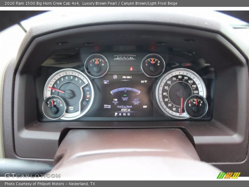 Luxury Brown Pearl / Canyon Brown/Light Frost Beige 2016 Ram 1500 Big Horn Crew Cab 4x4