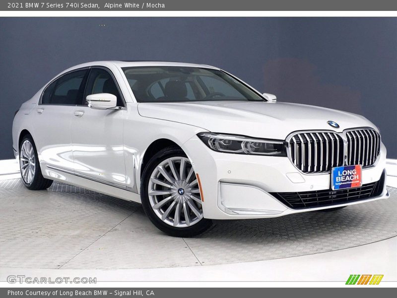 Alpine White / Mocha 2021 BMW 7 Series 740i Sedan