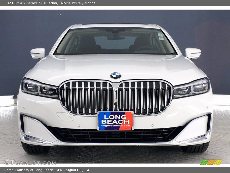 Alpine White / Mocha 2021 BMW 7 Series 740i Sedan