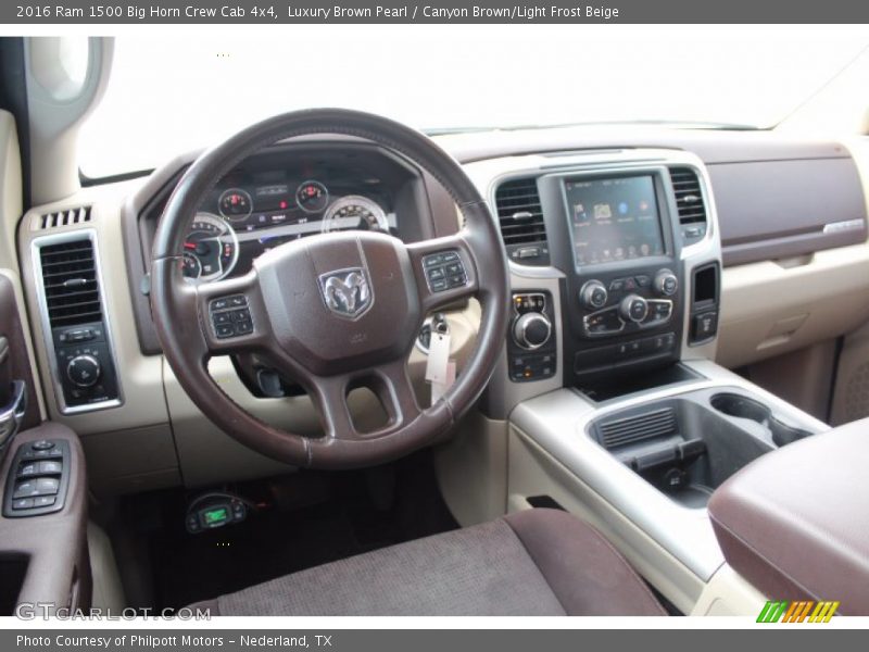 Luxury Brown Pearl / Canyon Brown/Light Frost Beige 2016 Ram 1500 Big Horn Crew Cab 4x4