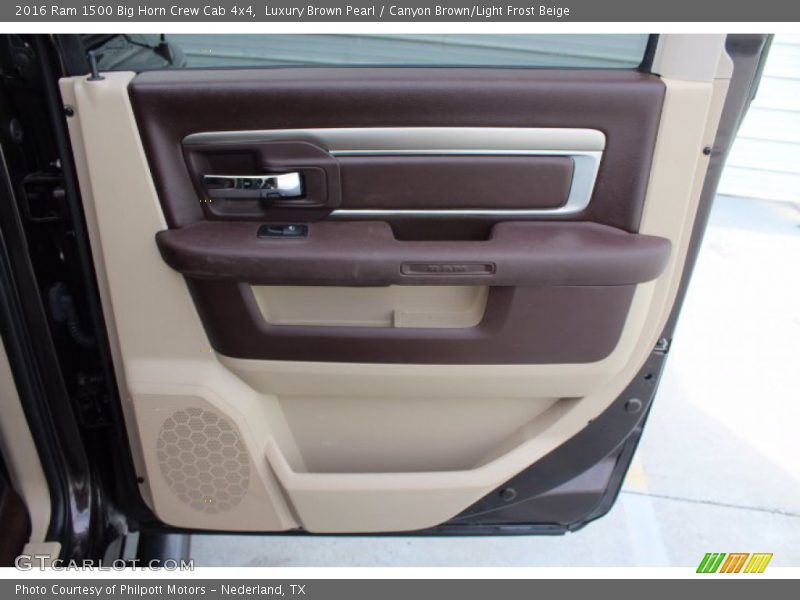 Luxury Brown Pearl / Canyon Brown/Light Frost Beige 2016 Ram 1500 Big Horn Crew Cab 4x4