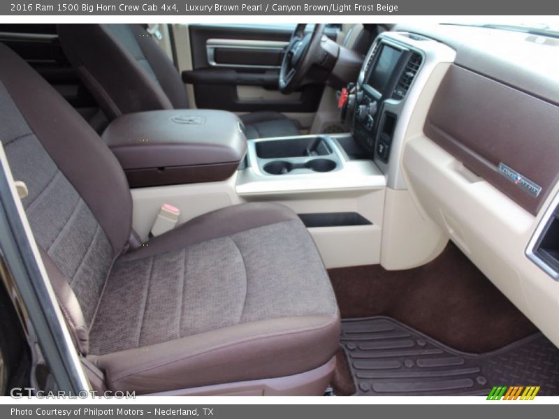 Luxury Brown Pearl / Canyon Brown/Light Frost Beige 2016 Ram 1500 Big Horn Crew Cab 4x4