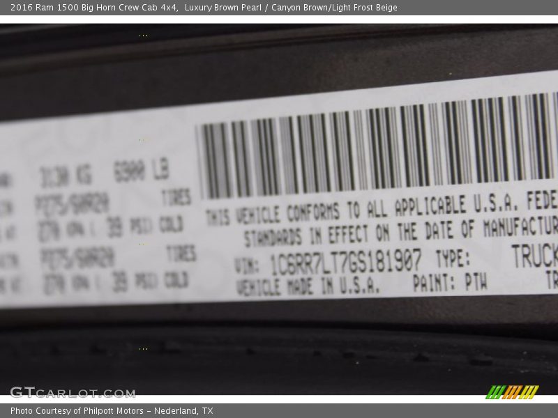 Luxury Brown Pearl / Canyon Brown/Light Frost Beige 2016 Ram 1500 Big Horn Crew Cab 4x4