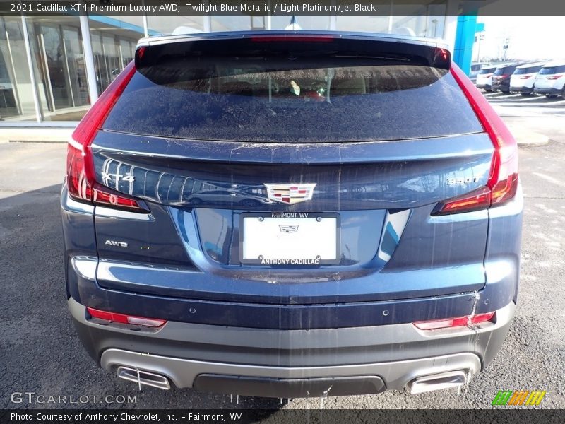 Twilight Blue Metallic / Light Platinum/Jet Black 2021 Cadillac XT4 Premium Luxury AWD