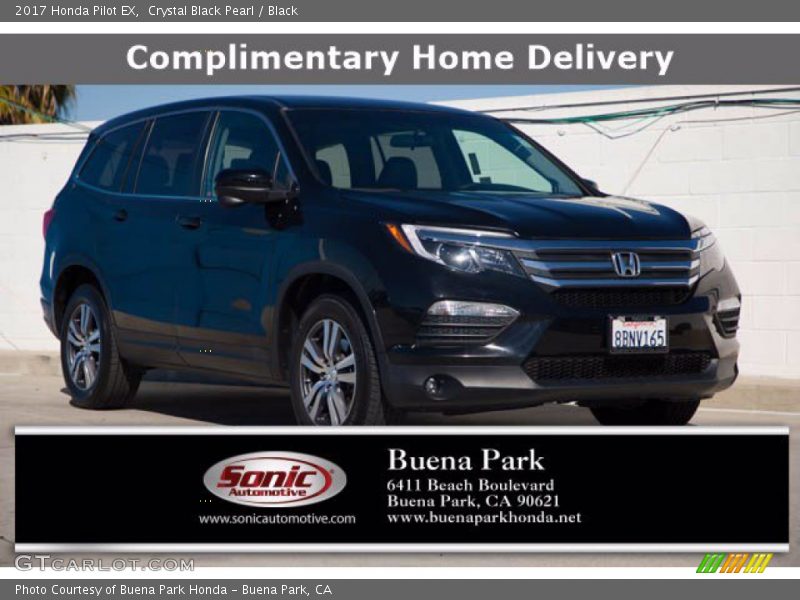 Crystal Black Pearl / Black 2017 Honda Pilot EX