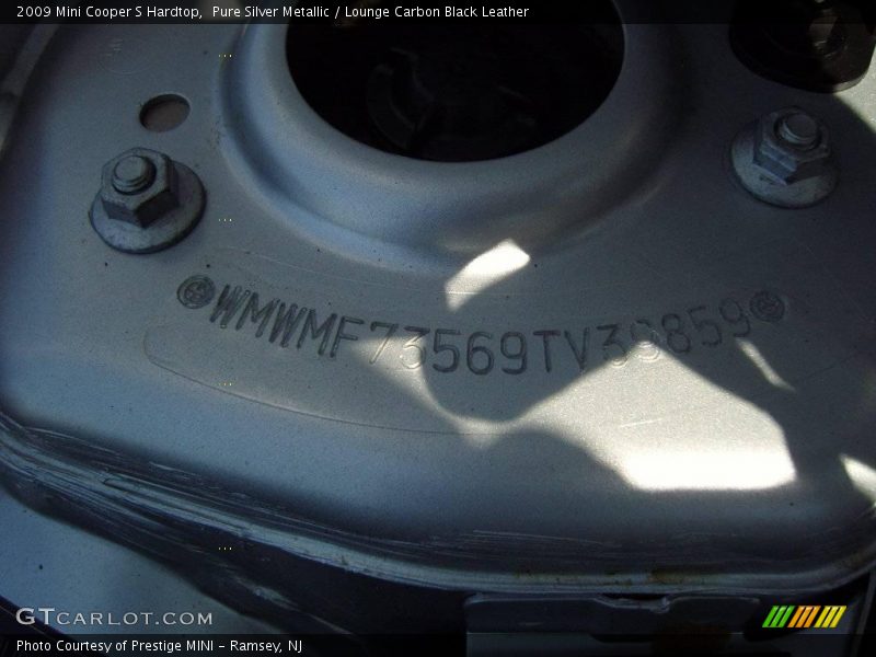 Pure Silver Metallic / Lounge Carbon Black Leather 2009 Mini Cooper S Hardtop