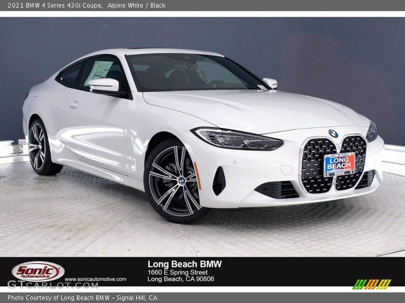 Alpine White / Black 2021 BMW 4 Series 430i Coupe