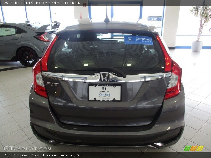 Modern Steel Metallic / Black 2018 Honda Fit EX