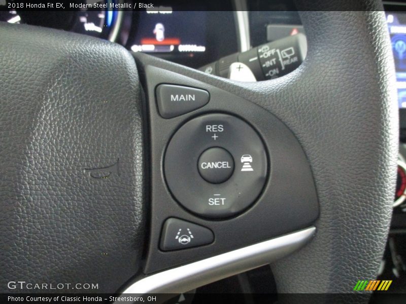 Modern Steel Metallic / Black 2018 Honda Fit EX
