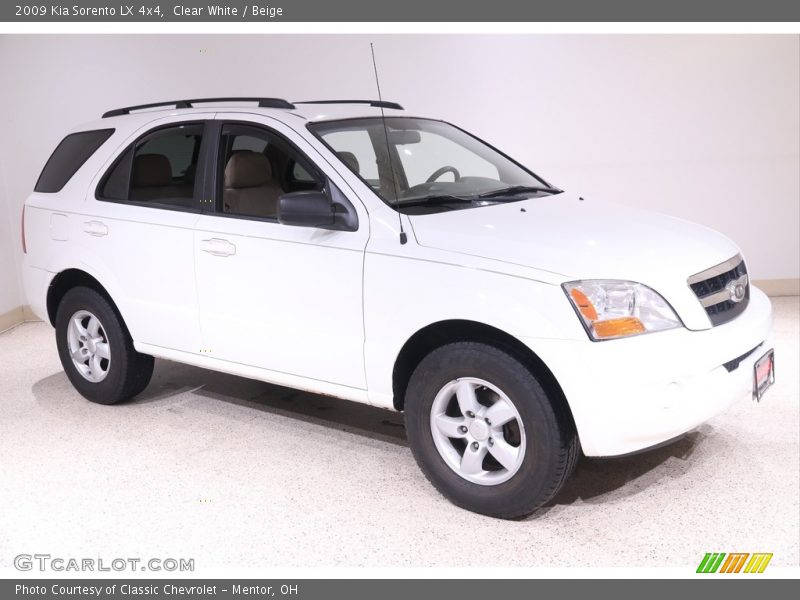 Clear White / Beige 2009 Kia Sorento LX 4x4
