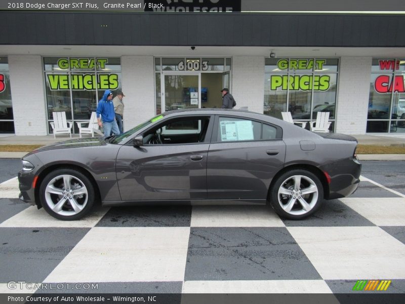 Granite Pearl / Black 2018 Dodge Charger SXT Plus