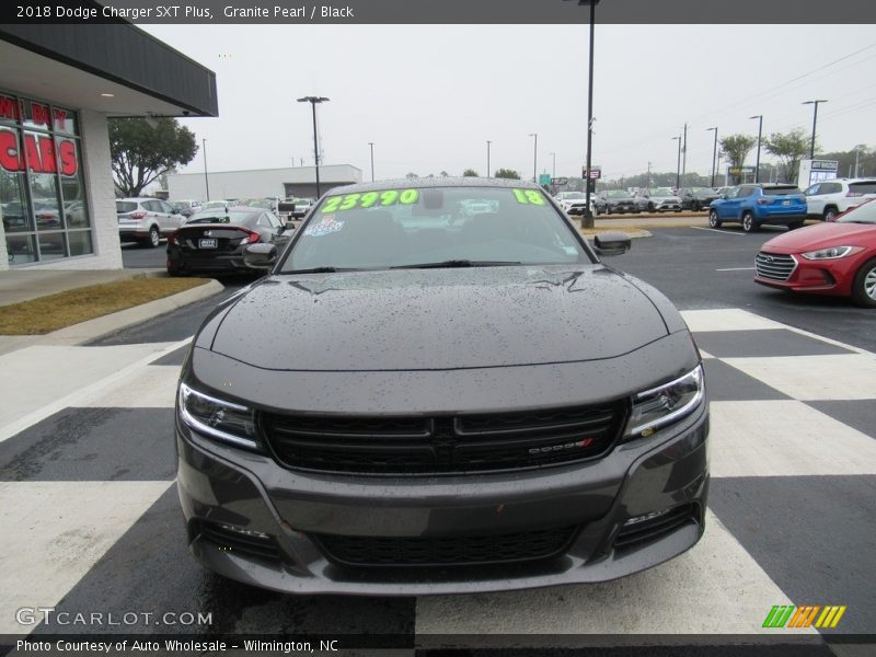 Granite Pearl / Black 2018 Dodge Charger SXT Plus