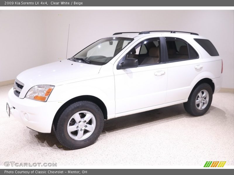 Clear White / Beige 2009 Kia Sorento LX 4x4