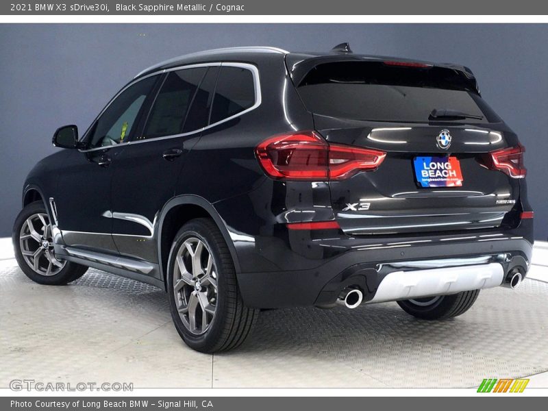 Black Sapphire Metallic / Cognac 2021 BMW X3 sDrive30i